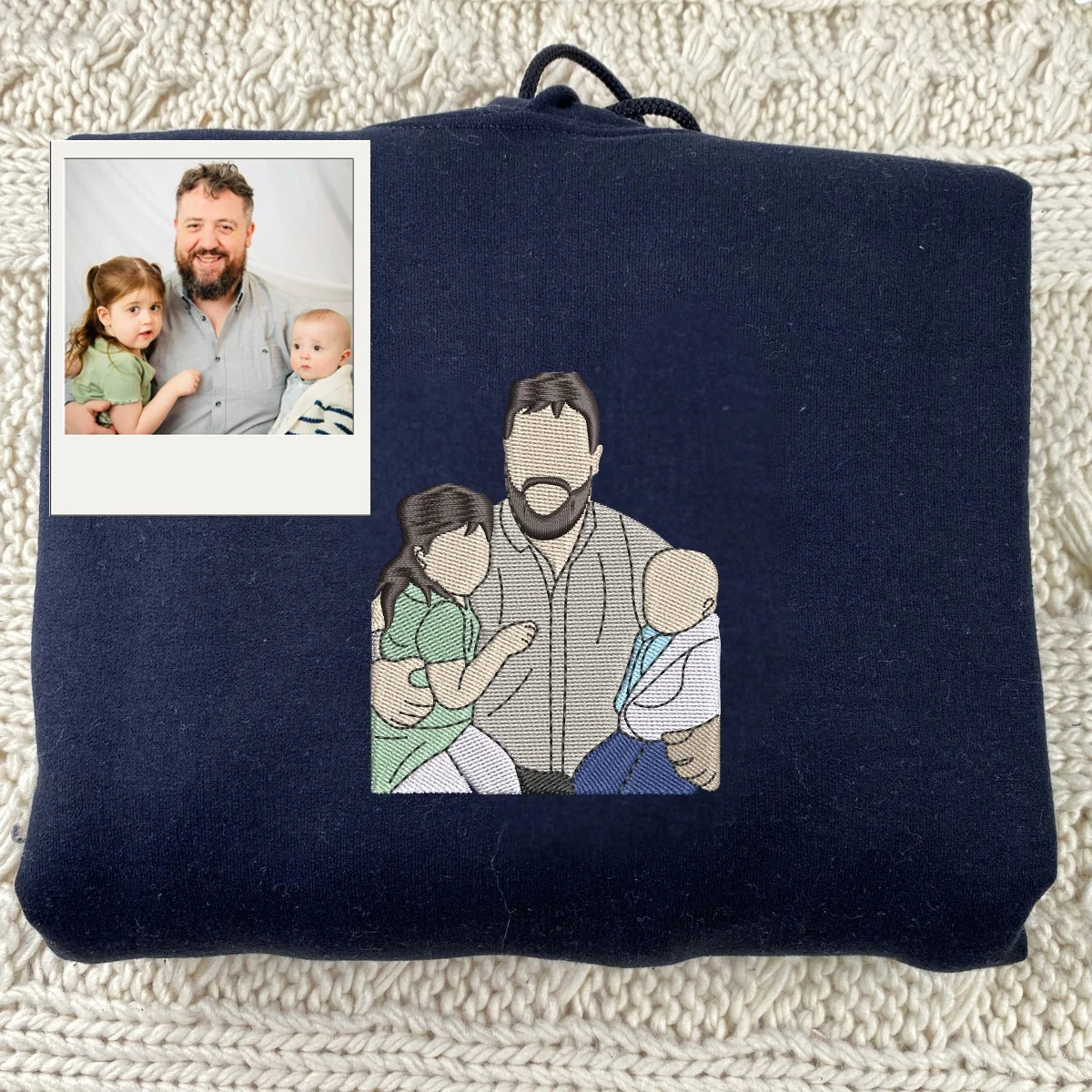 Custom Grandpa Hoodies - Photo Embroidered Sweatshirts - Perfect Father's Day Gift - Image 3