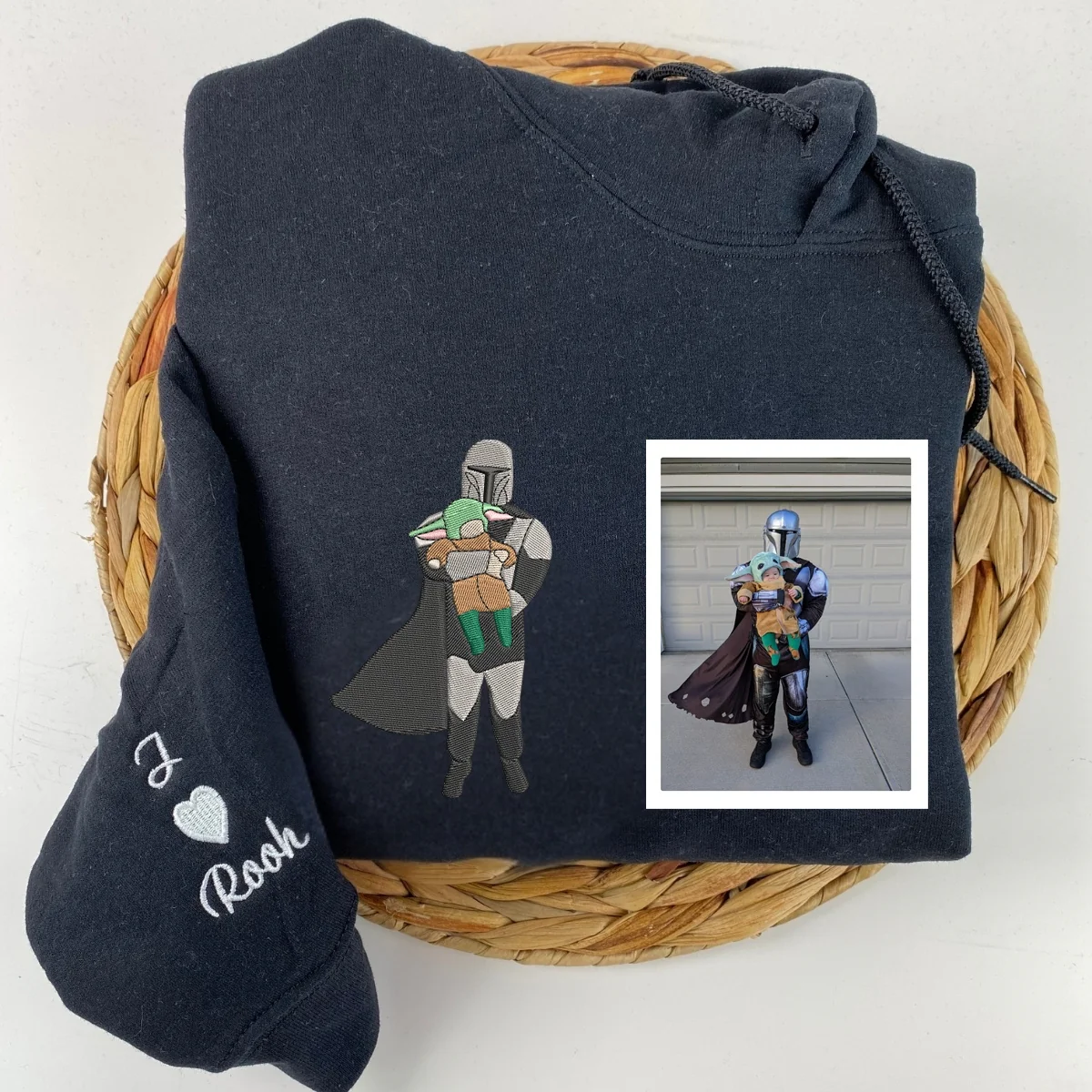 Custom Grandpa Photo Hoodies - Personalized Grandfather Portrait Sweatshirts - Birthday Memorial Gift - Image 4