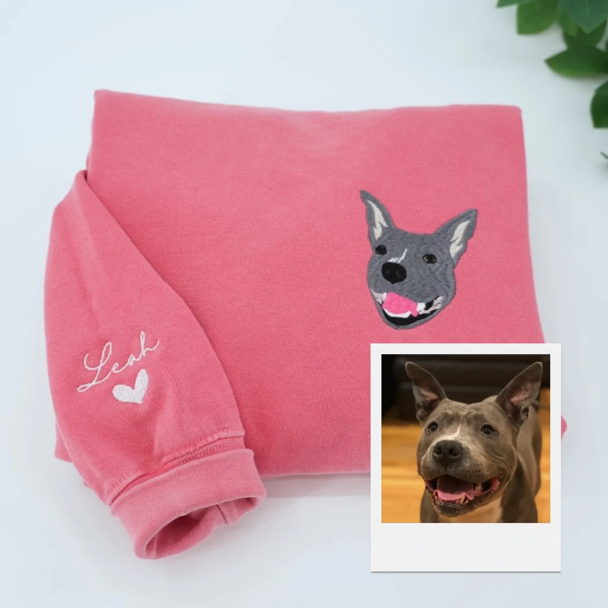 Custom Holiday Pet Portrait Hoodies - Multi Pet Party Hat Embroidered Sweatshirts - Festive Pet Family Gift with Names - Christmas Pet Apparel - Image 3