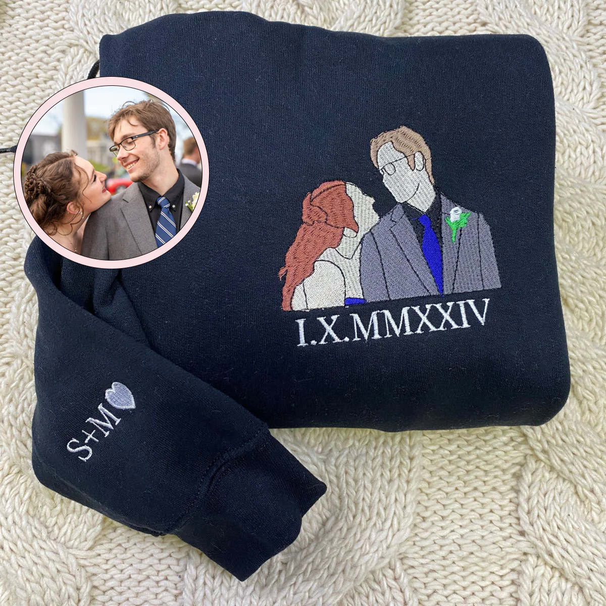 Custom Embroidered Hoodie With Picture, Capture Your Moment - Image 10