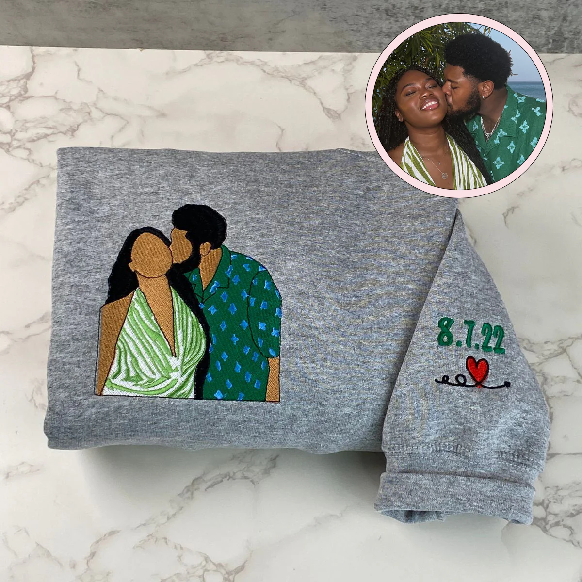 Custom Embroidered Hoodie With Picture, Capture Your Moment - Image 11