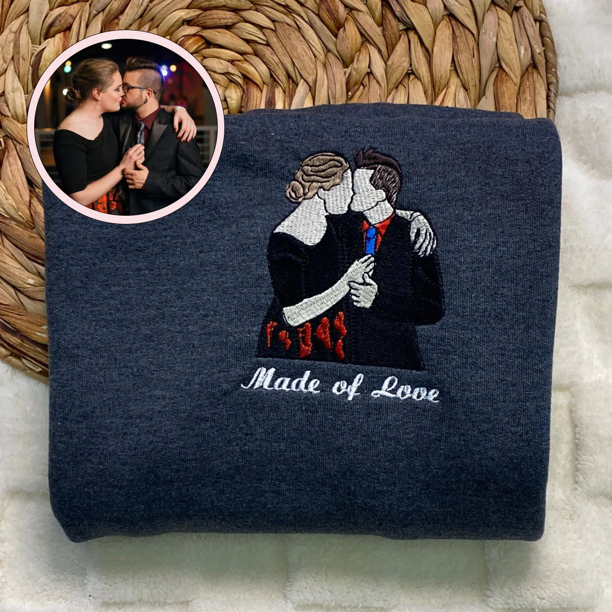 Custom Embroidered Hoodie With Picture, Capture Your Moment - Image 4