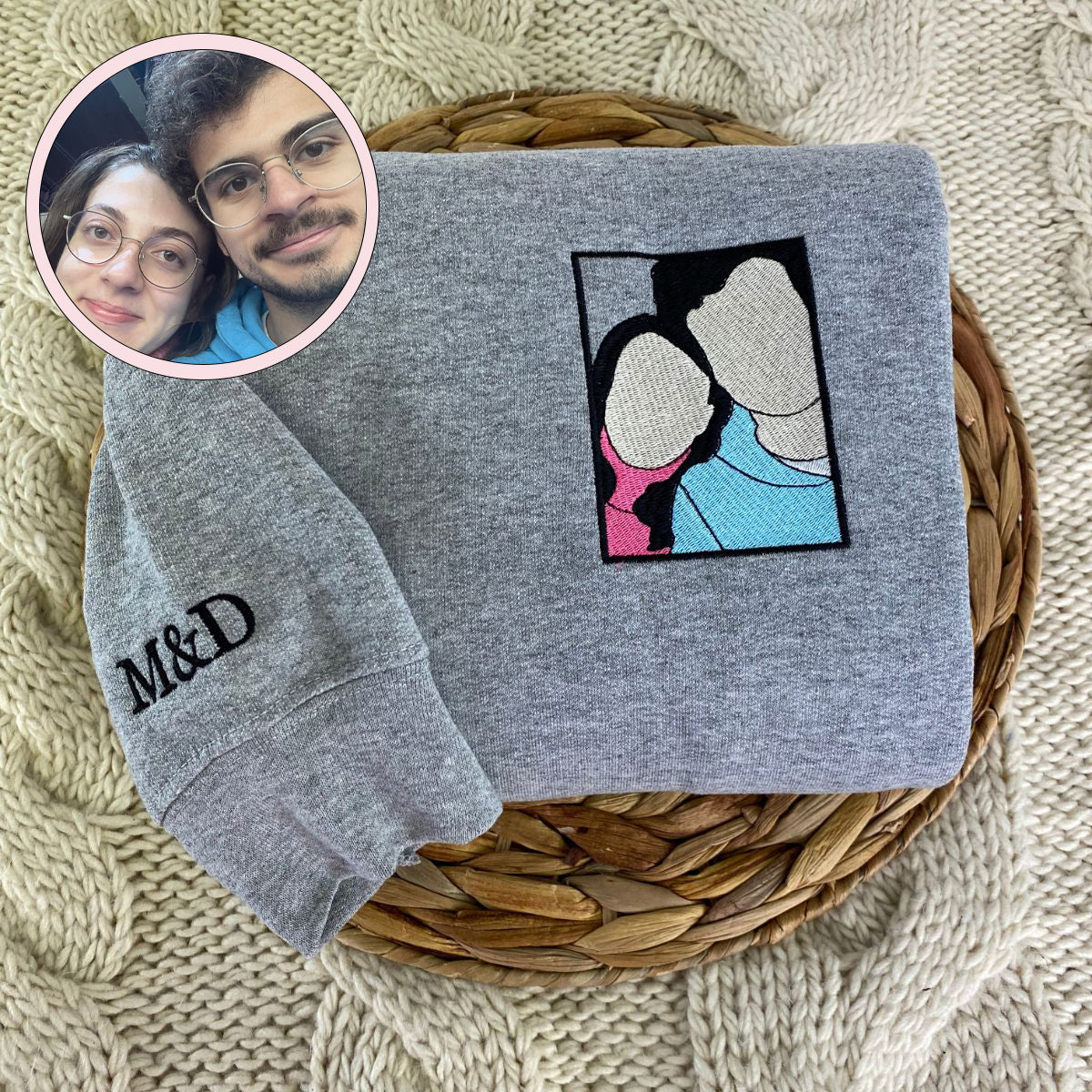 Custom Embroidered Hoodie With Picture, Capture Your Moment - Image 6