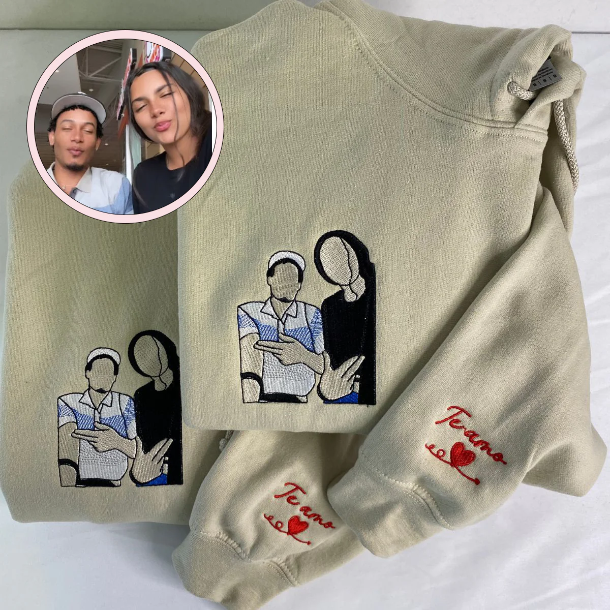 Custom Embroidered Hoodie With Picture, Capture Your Moment - Image 7
