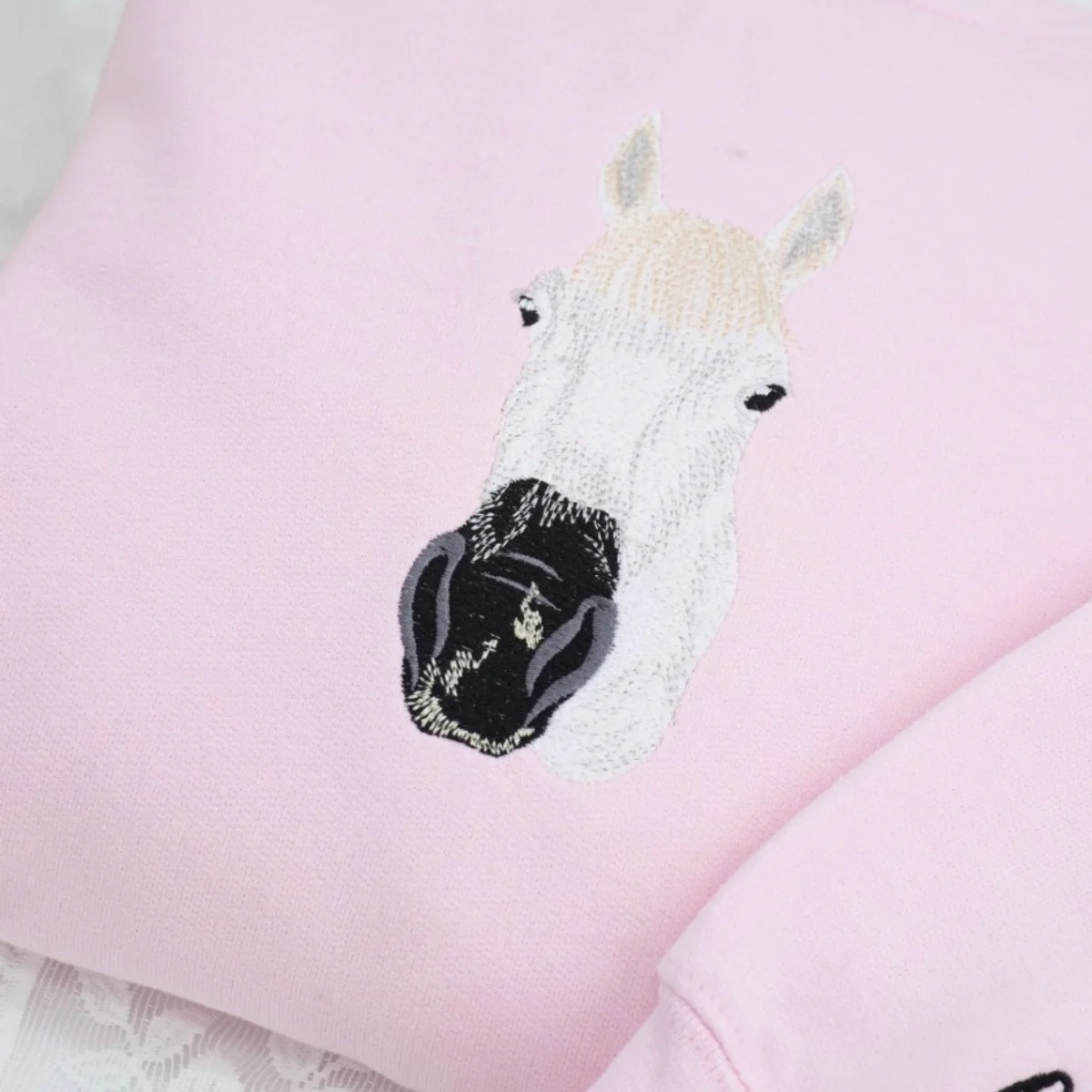 Custom Horse Portrait Hoodies - Personalized Equestrian Embroidered Sweatshirts - Perfect Horse Gift - Image 2