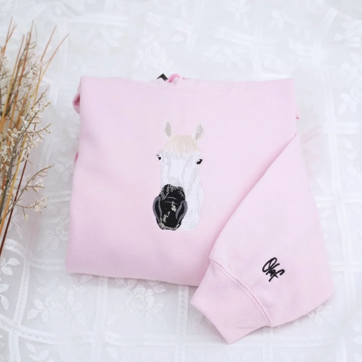 Custom Horse Portrait Hoodies - Personalized Equestrian Embroidered Sweatshirts - Perfect Horse Gift - Image 5