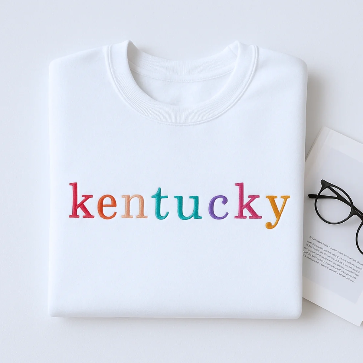 Custom Kentucky State Sweatshirt - Colorful Embroidered Letters - Perfect College Gift - Image 4