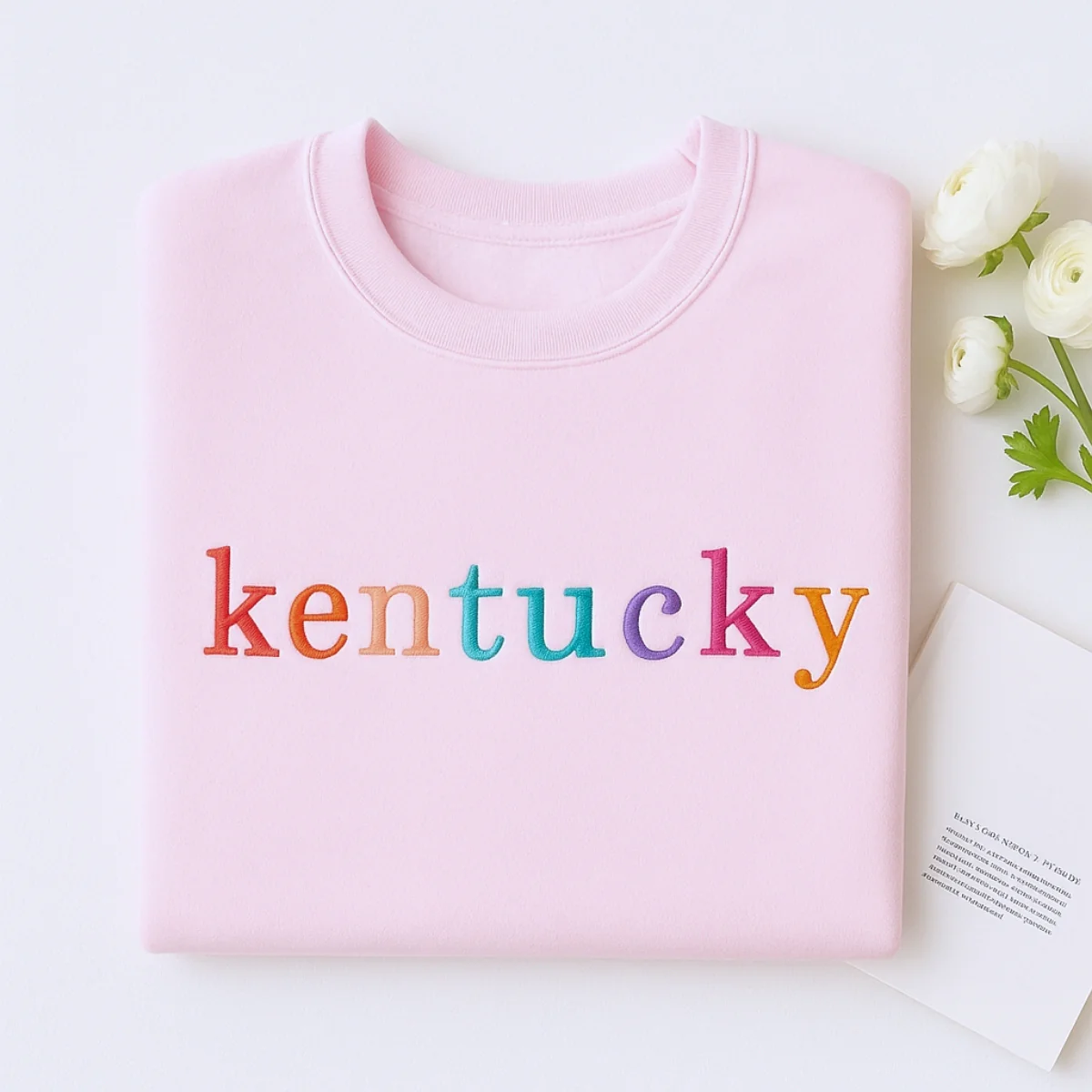 Custom Kentucky State Sweatshirt - Colorful Embroidered Letters - Perfect College Gift - Image 6