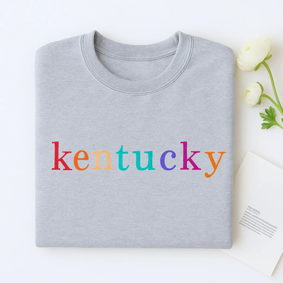 Custom Kentucky State Sweatshirt - Colorful Embroidered Letters - Perfect College Gift - Image 7