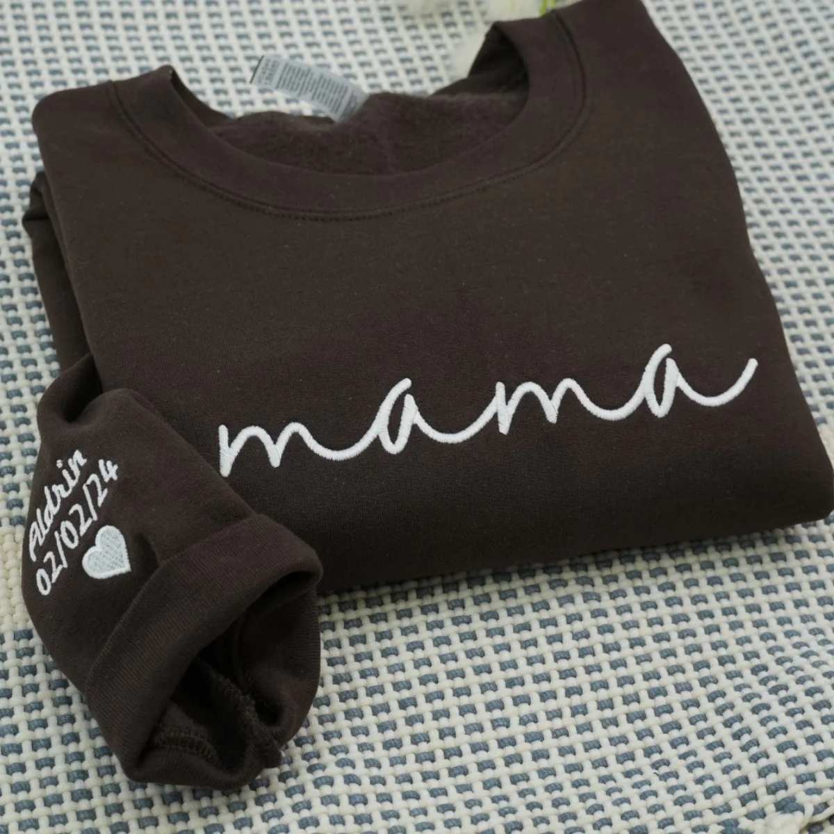 Custom Mama Sweatshirts - Blue Script Embroidered Hoodies with Kids Names - Perfect Multi Child Mother Gift - Image 5