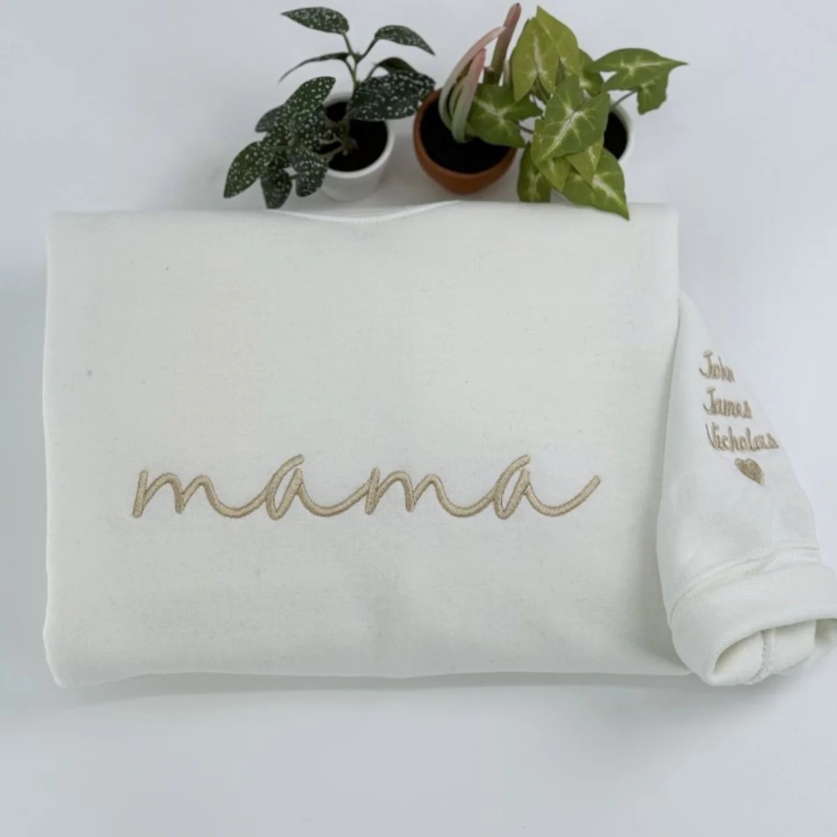 Custom Mama Sweatshirts - Blue Script Embroidered Hoodies with Kids Names - Perfect Multi Child Mother Gift - Image 8