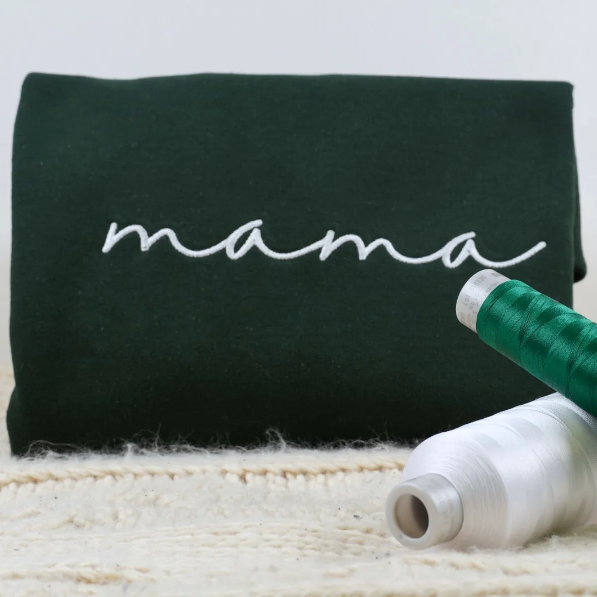Custom Mama Sweatshirts - Minimalist Mama Hoodies - Script Embroidered Hoodies - Image 6