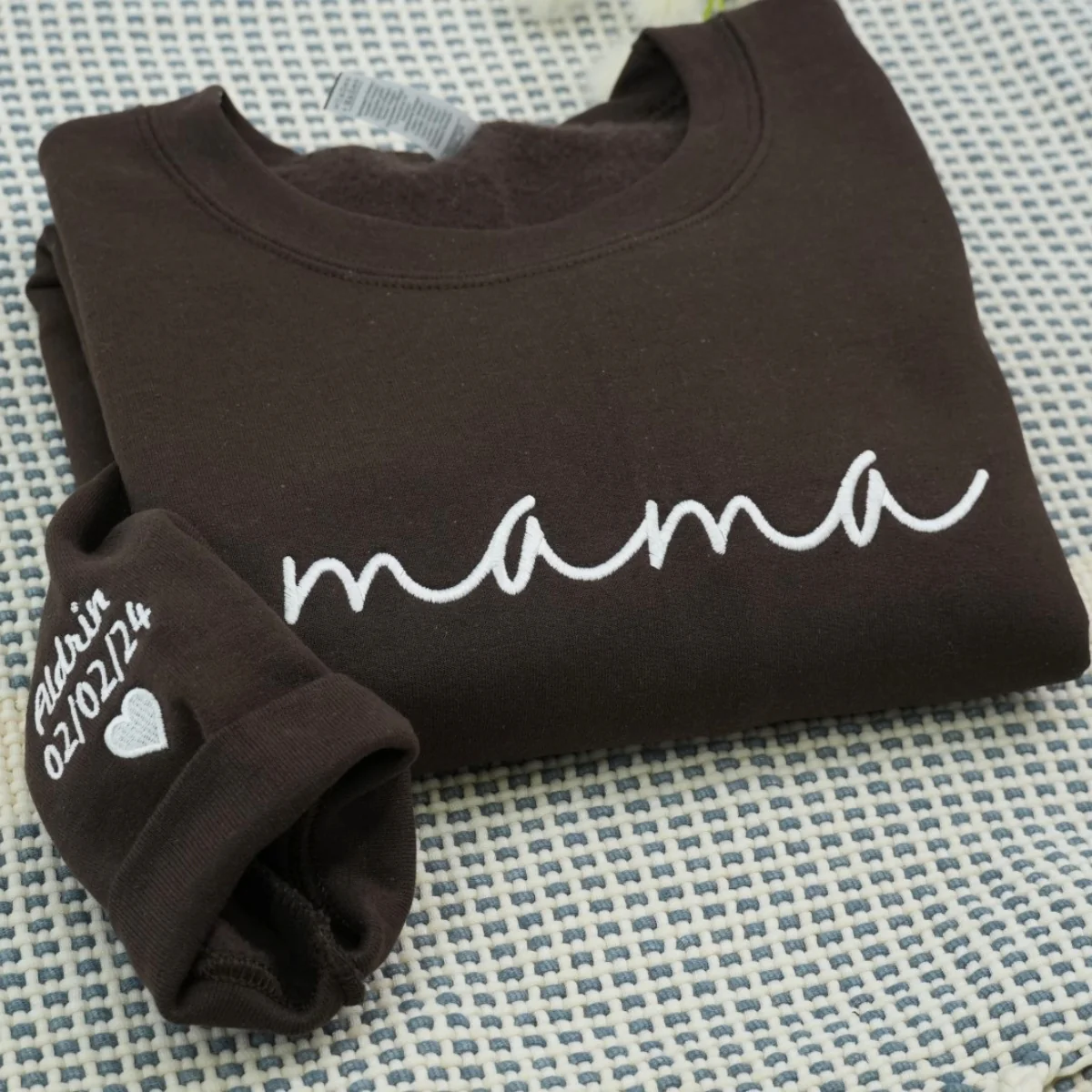 Custom Mama Sweatshirts - Purple Script Embroidered Hoodies with Kids Names - Perfect Multi Child Mother Gift - Image 4