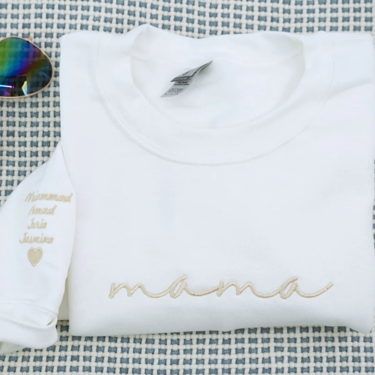 Custom Mama Sweatshirts - Purple Script Embroidered Hoodies with Kids Names - Perfect Multi Child Mother Gift - Image 6