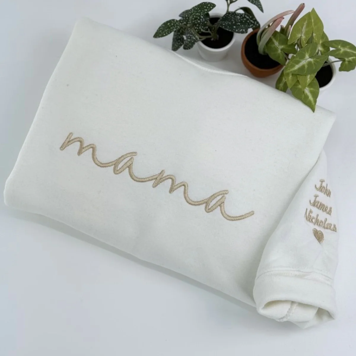 Custom Mama Sweatshirts - Purple Script Embroidered Hoodies with Kids Names - Perfect Multi Child Mother Gift - Image 7