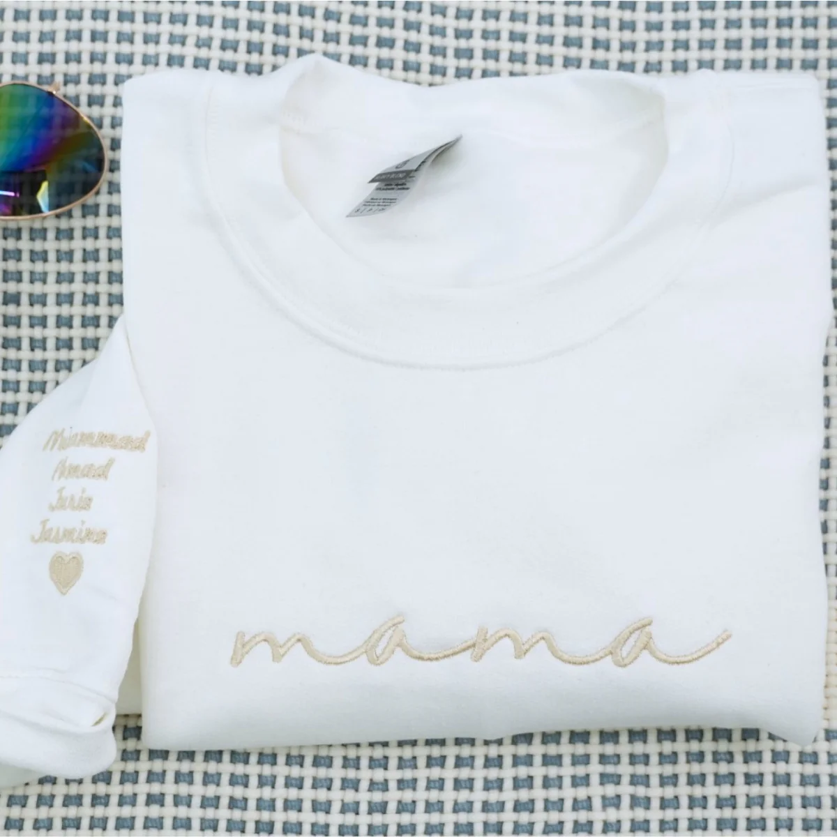 Custom Mama Sweatshirts - Script Embroidered Hoodies - Perfect Minimalist Mother Gift - Image 3