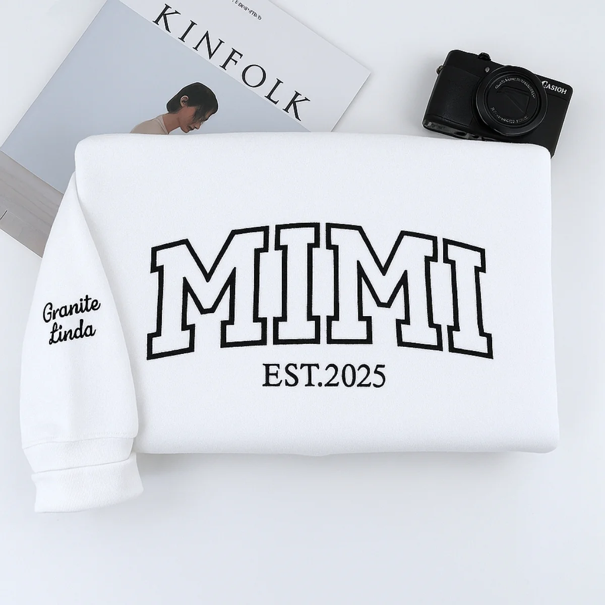 Custom Mimi Hoodies with Established Year - Personalized Grandma Varsity Sweatshirts with Names - Image 3