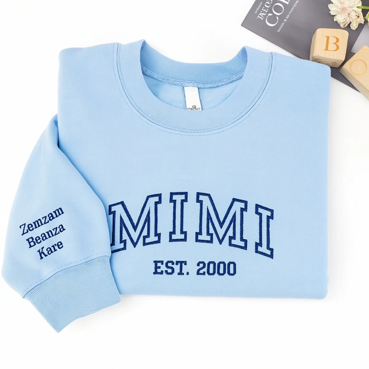 Custom Mimi Hoodies with Established Year - Personalized Grandma Varsity Sweatshirts with Names - Image 4
