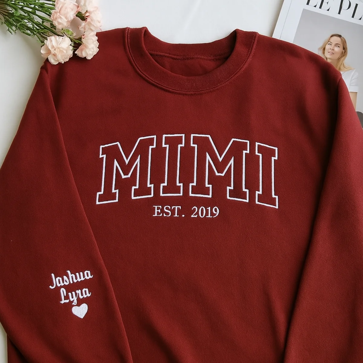 Custom Mimi Hoodies with Established Year - Personalized Grandma Varsity Sweatshirts with Names - Image 6