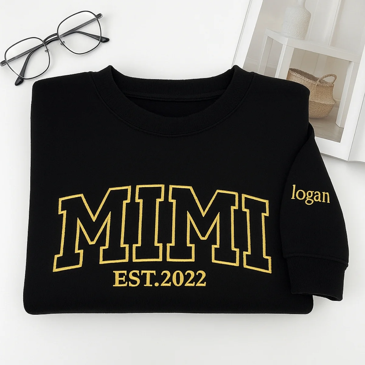 Custom Mimi Hoodies - Grandma Varsity Embroidered Sweatshirts - Perfect Grandmother Gift - Image 3