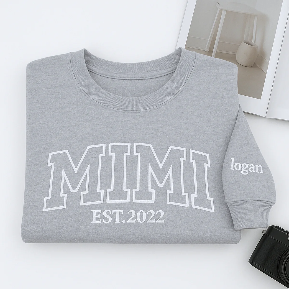 Custom Mimi Hoodies - Grandma Varsity Embroidered Sweatshirts - Perfect Grandmother Gift - Image 5