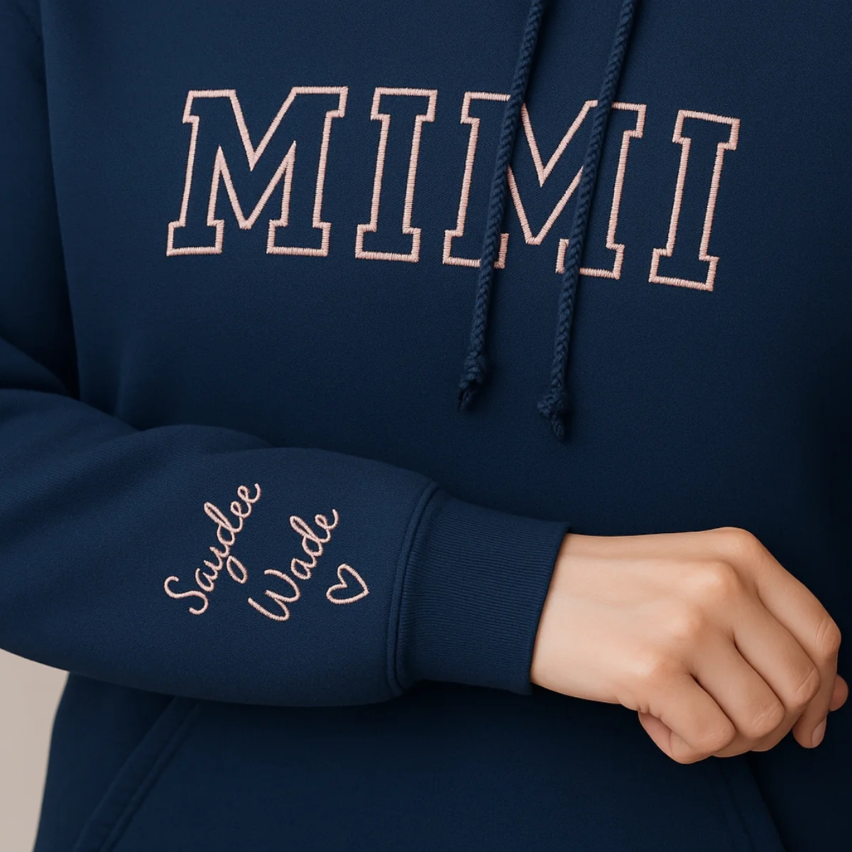 Custom Mimi Hoodies - Grandma Varsity Embroidered Sweatshirts - Perfect Grandmother Gift - Image 7
