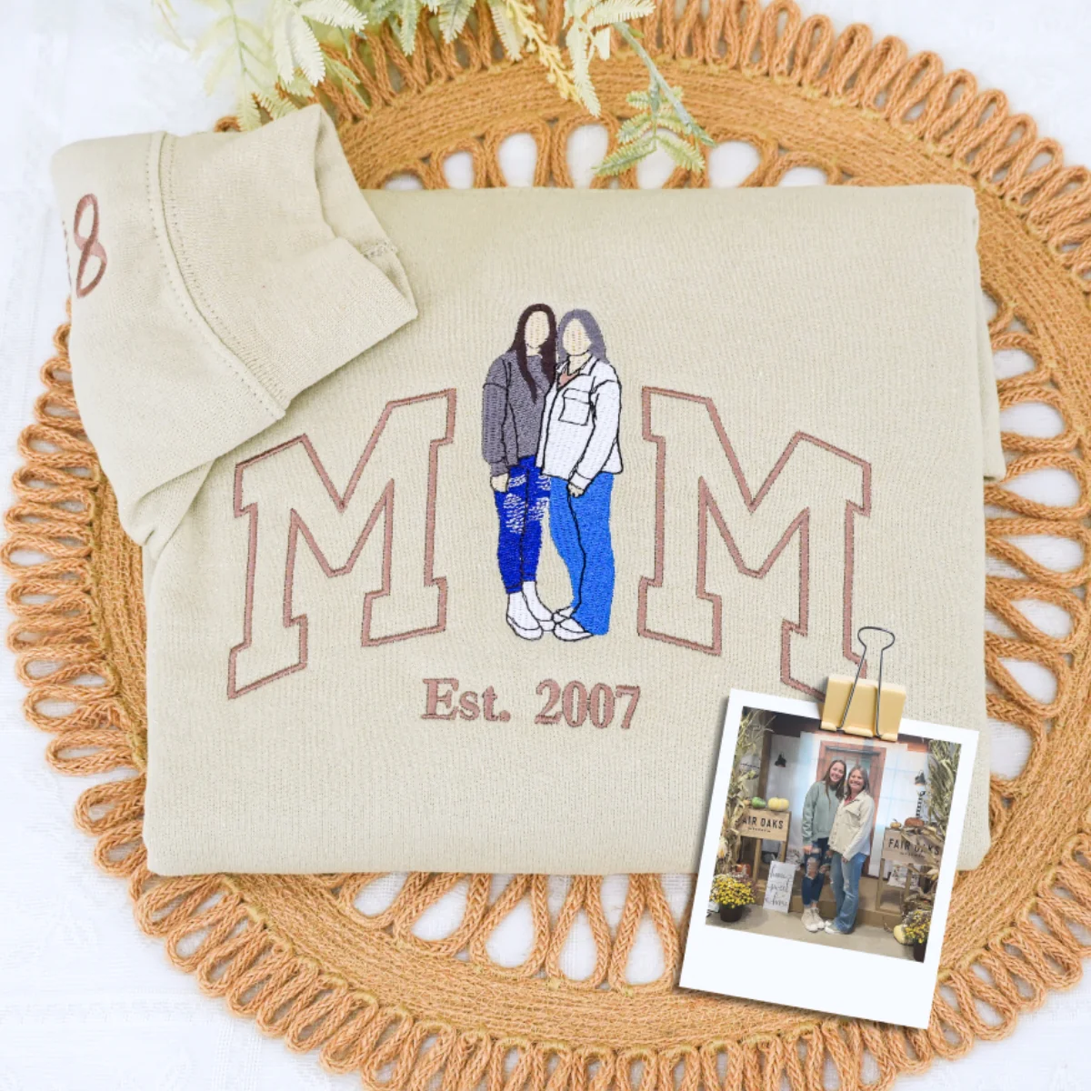 Custom MOM EST Embroidered Sweatshirts - Personalized Motherhood Milestone Hoodies - Perfect Mother's Gift - Image 6