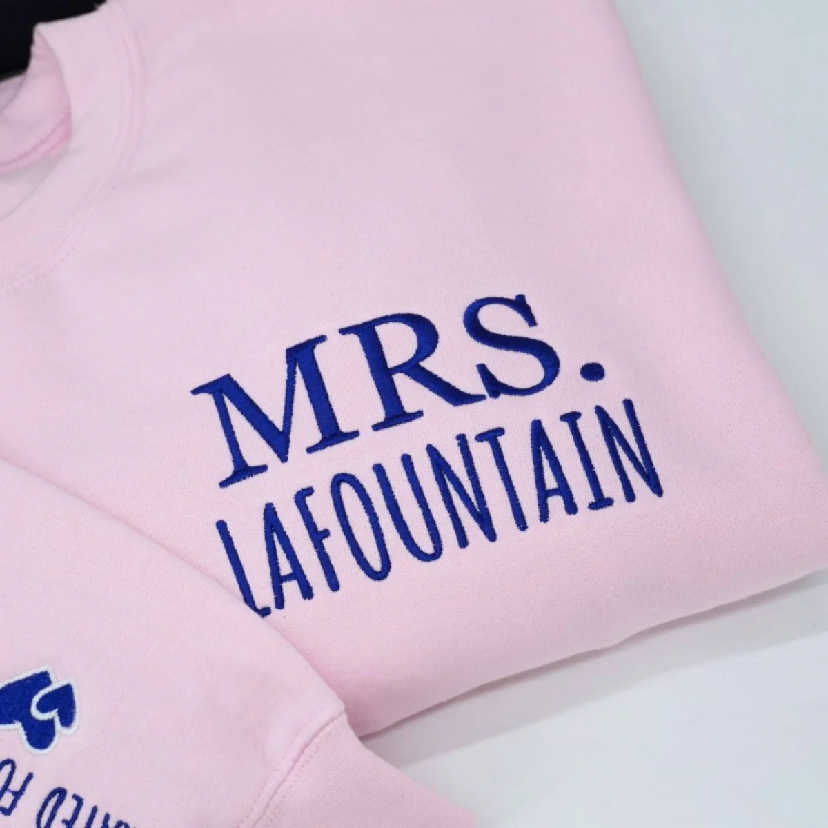 Custom Mr Mrs Sweatshirts - Personalized Last Name Embroidered - Perfect Couples Gift - Image 3