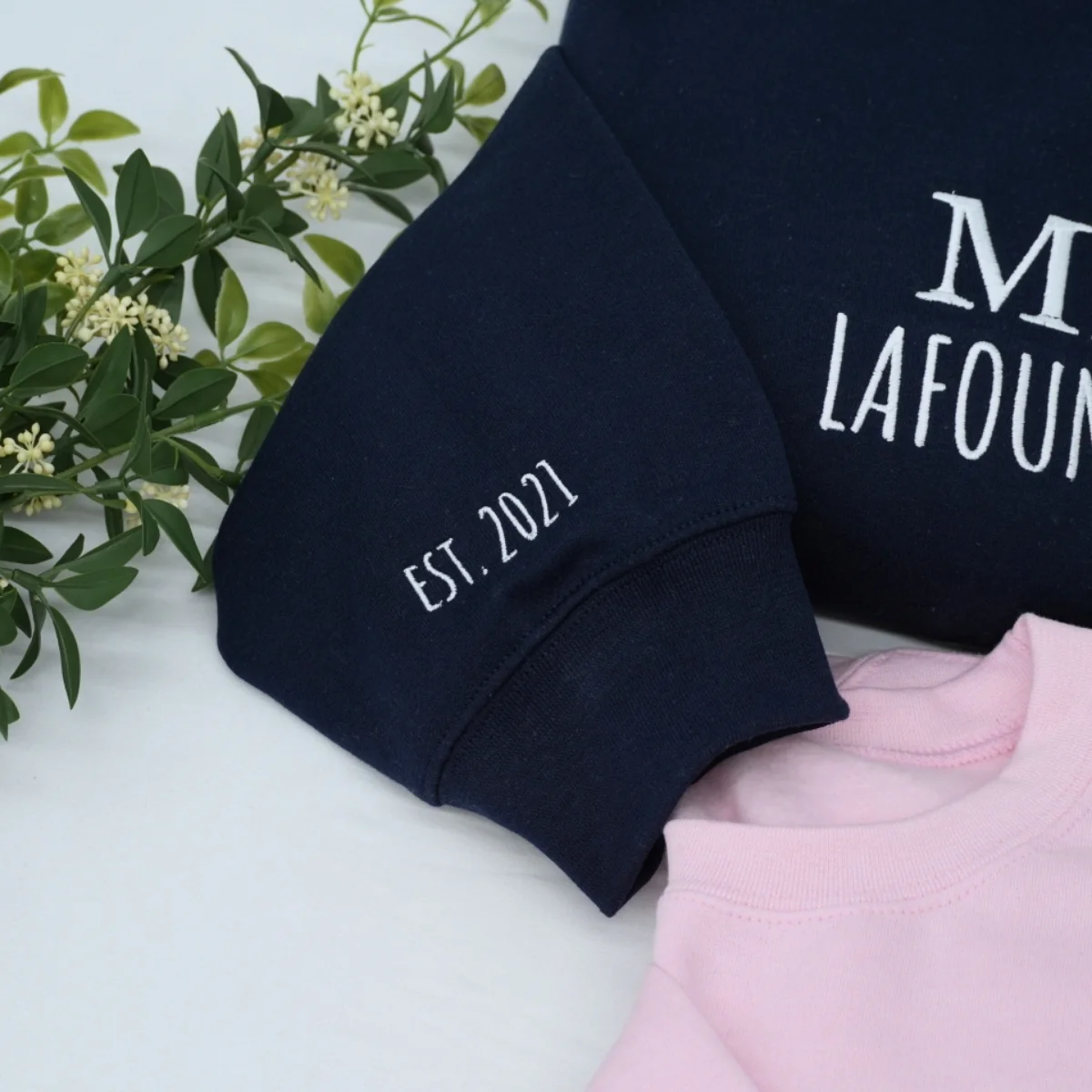 Custom Mr Mrs Sweatshirts - Personalized Last Name Embroidered - Perfect Couples Gift - Image 4