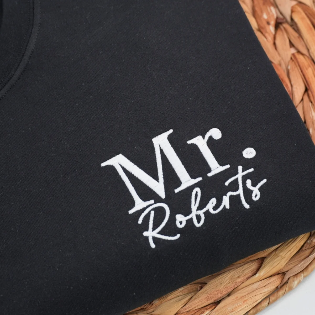 Custom Mr Mrs Wedding Sweatshirts - Personalized Last Name Couple Embroidered - Perfect Wedding Gift - Image 4