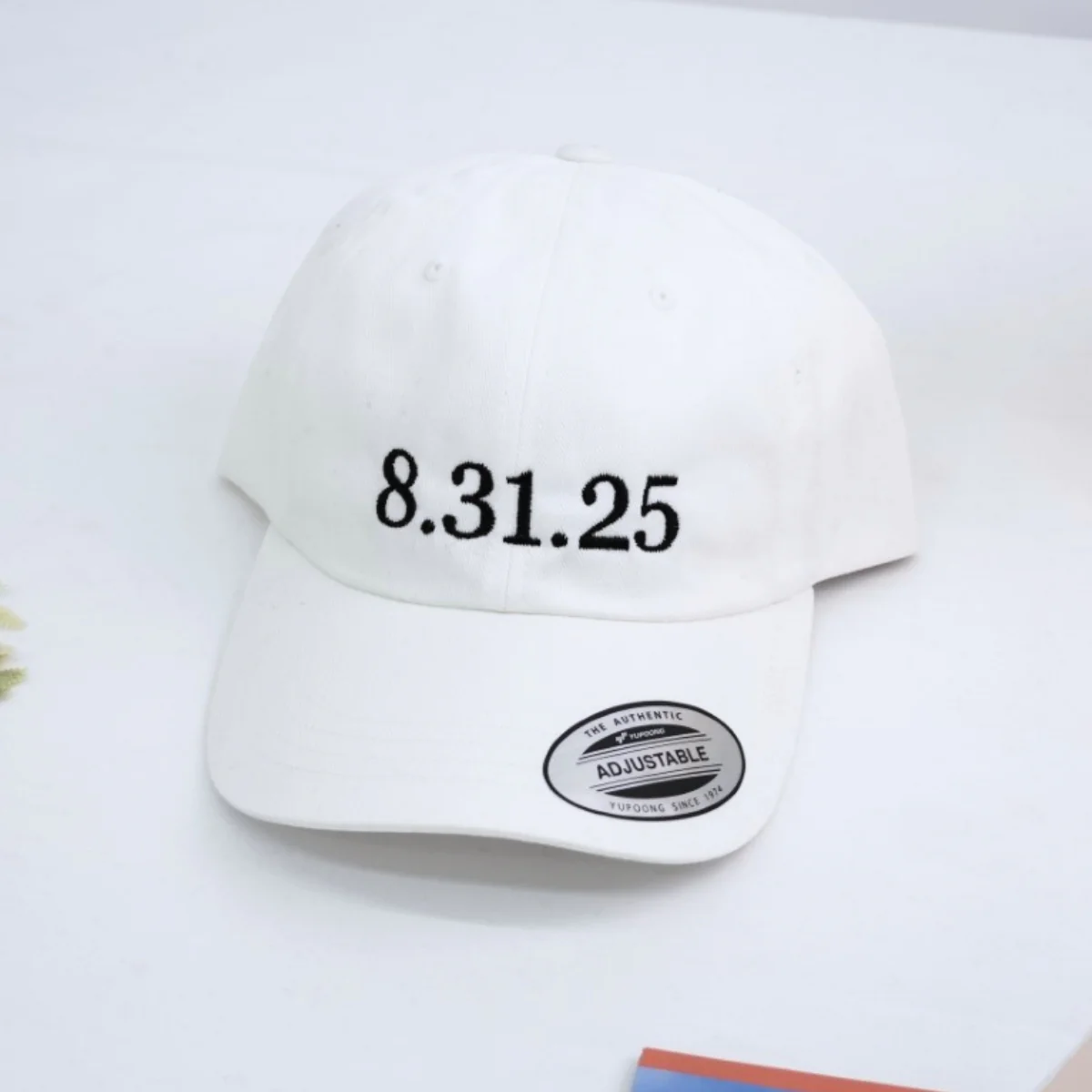 Custom Mrs. Embroidered Cap - Personalized Newlywed Bridal Accessory - Wedding Gift EST Date - Image 5