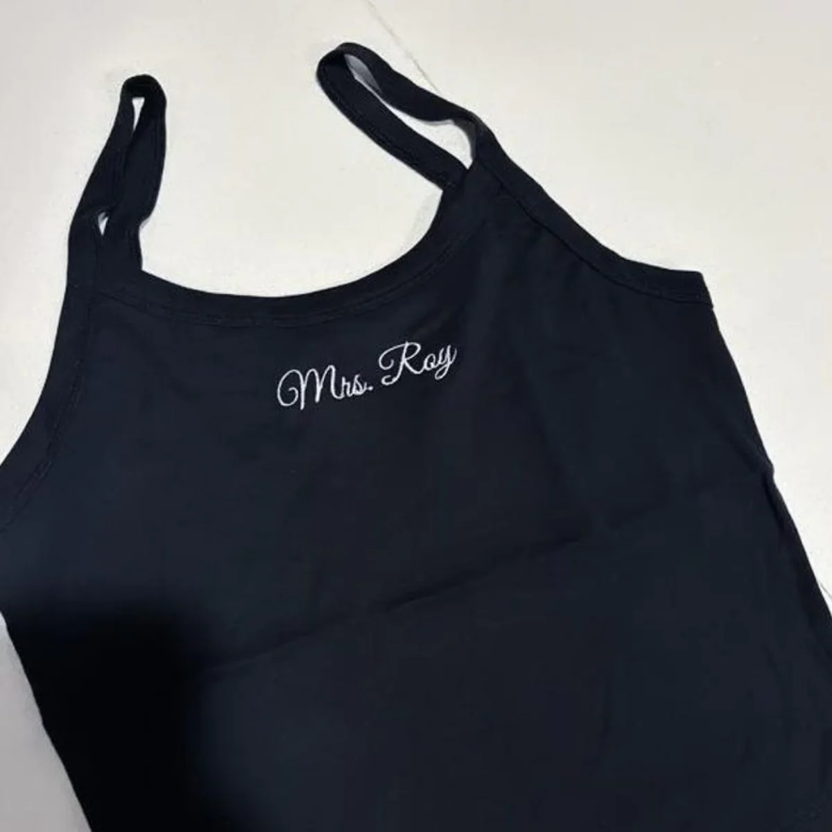 Custom Mrs Tank Top - Personalized Embroidered Wife Tank - Perfect Anniversary Valentine's Honeymoon Gift - Image 3