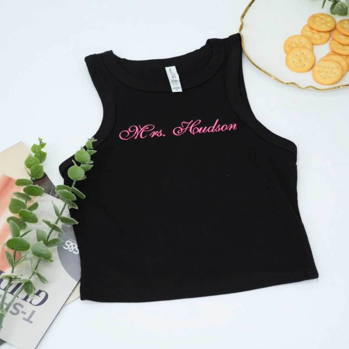 Custom Mrs Tank Top - Personalized Embroidered Bride Pajamas - Bridal Shower Engagement Gift - Image 3