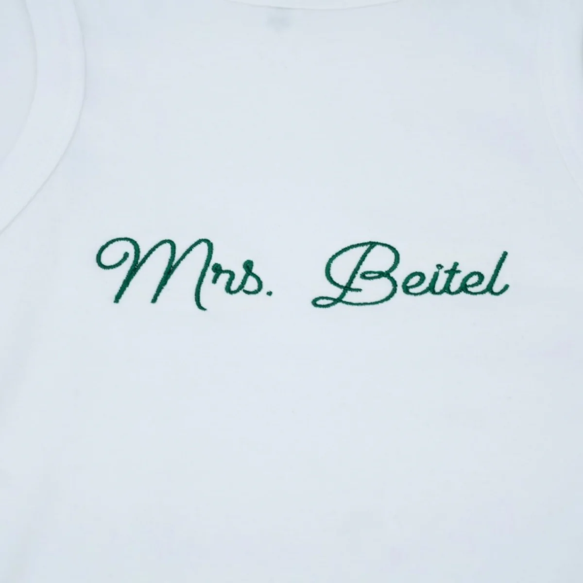 Custom Mrs Tank Top - Personalized Embroidered Bride Pajamas - Bridal Shower Engagement Gift - Image 5