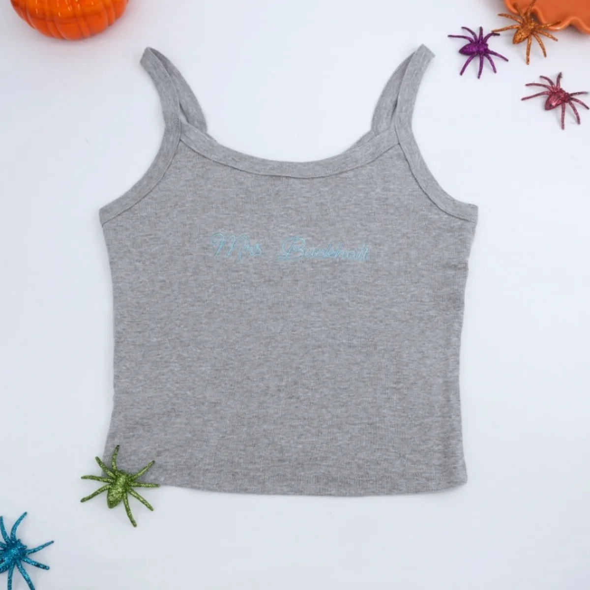 Custom Mrs Tank Top - Personalized Embroidered Wife Tank - Perfect Anniversary Valentine's Gift - Image 3