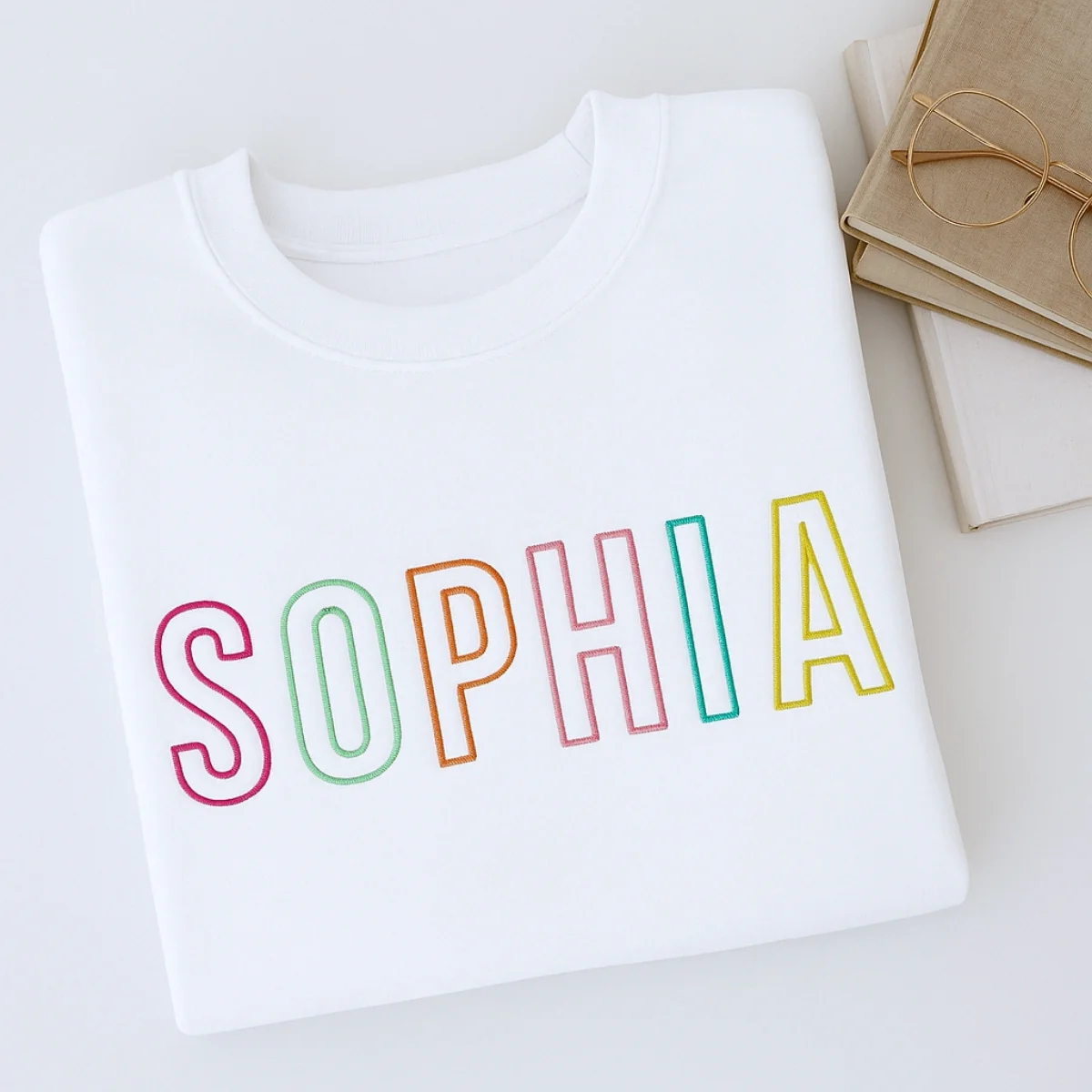 Custom Name Sweatshirt - Personalized Block Letter Embroidered Pullover - Perfect Birthday Gift for Girls - Image 4