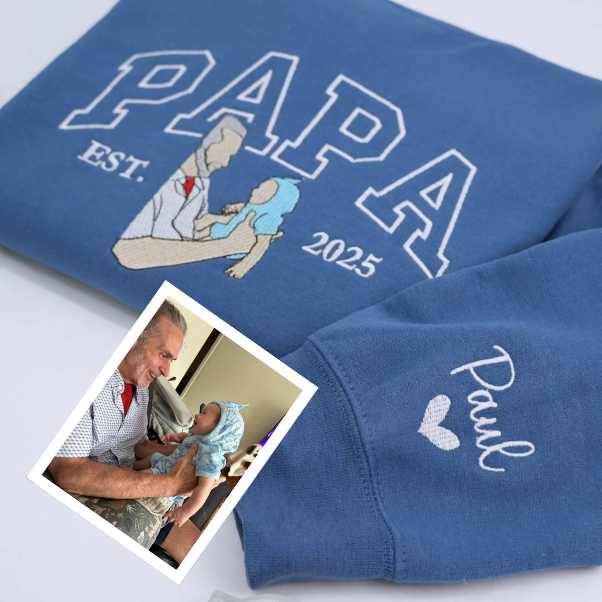 Custom Papi Hoodies - Latino Father Embroidered Sweatshirts - Perfect Father's Day Gift - Image 4