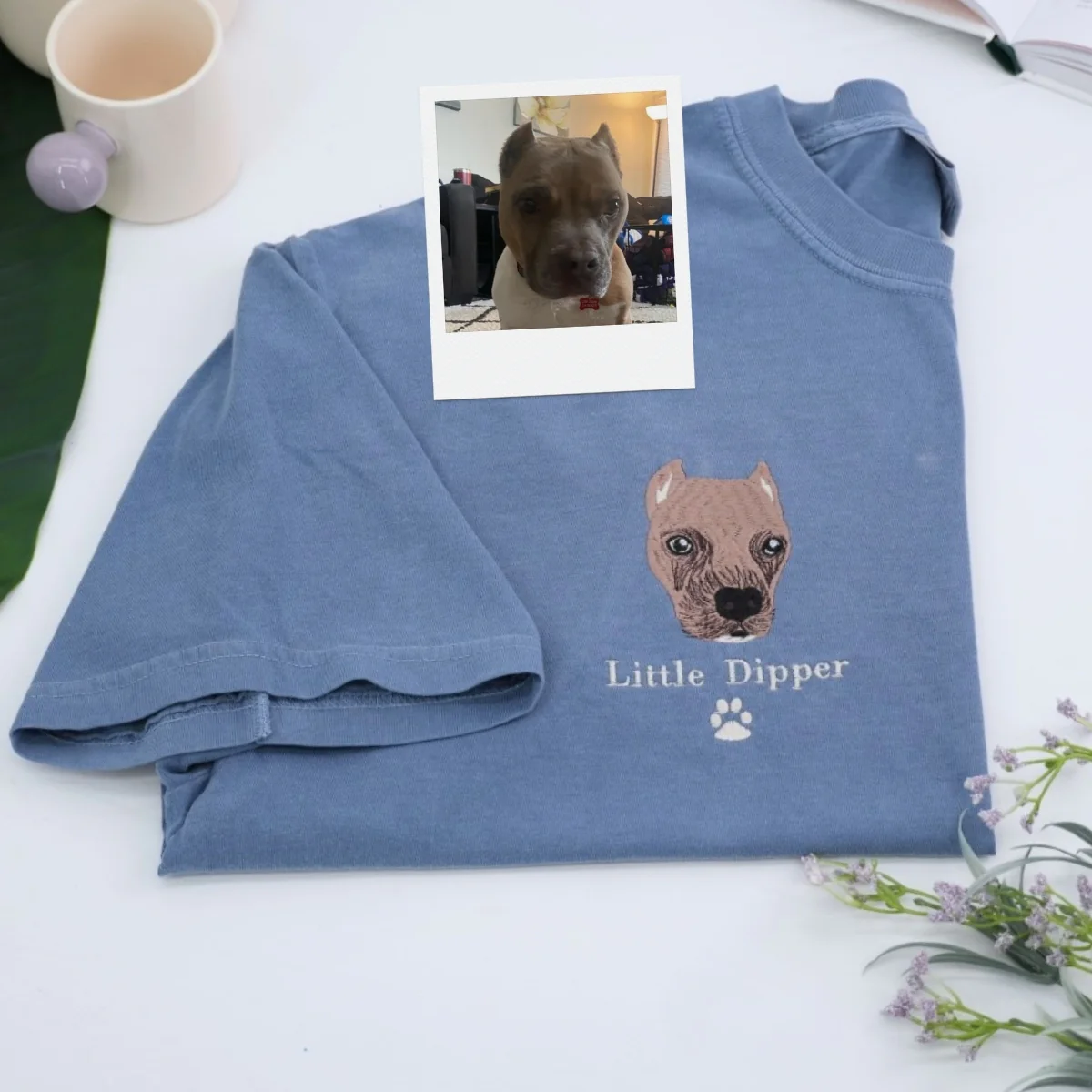 Custom Pet Name T-Shirts - Dog Lover Embroidered Shirts - Personalized Pet Parent Gift - Image 4
