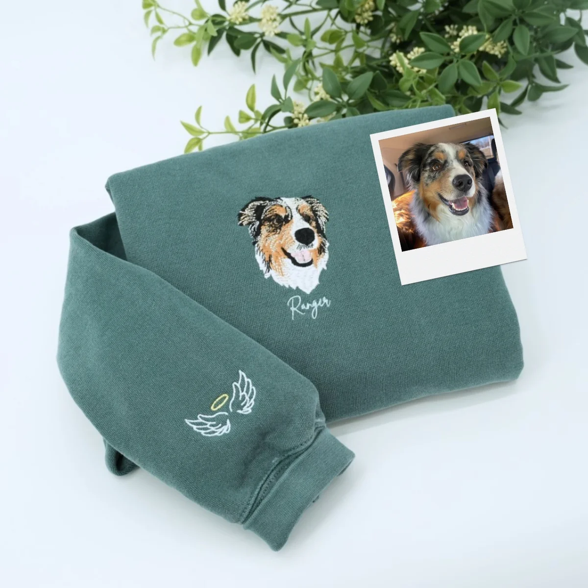Custom Pet Portrait Hoodies - Dog Face Embroidered Sweatshirts - Personalized Pet Memorial Gift with Names - Image 6