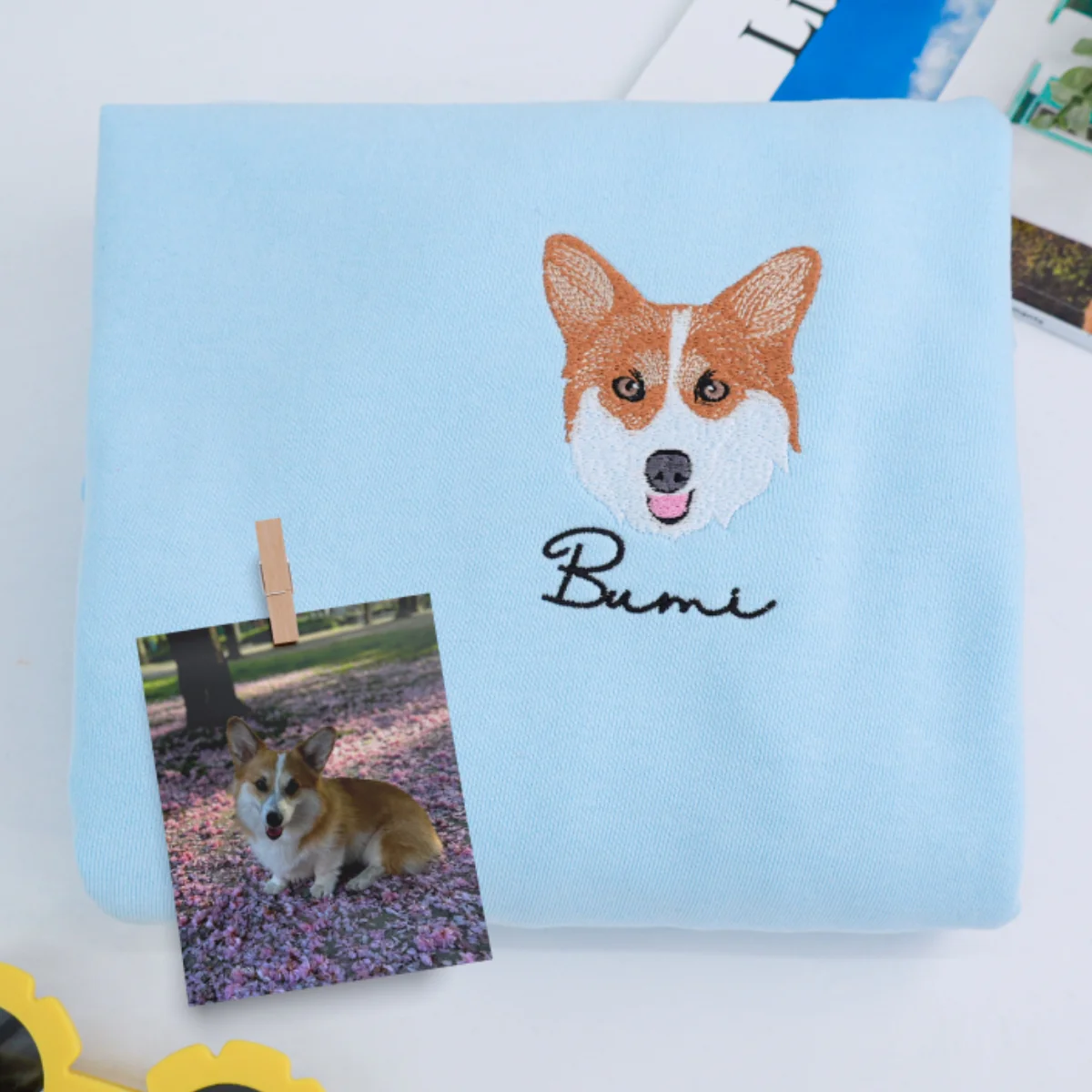 Custom Pet Portrait Sweatshirts - Dog Face Embroidered Shirts with Names - Dog Lover Gift - Image 3