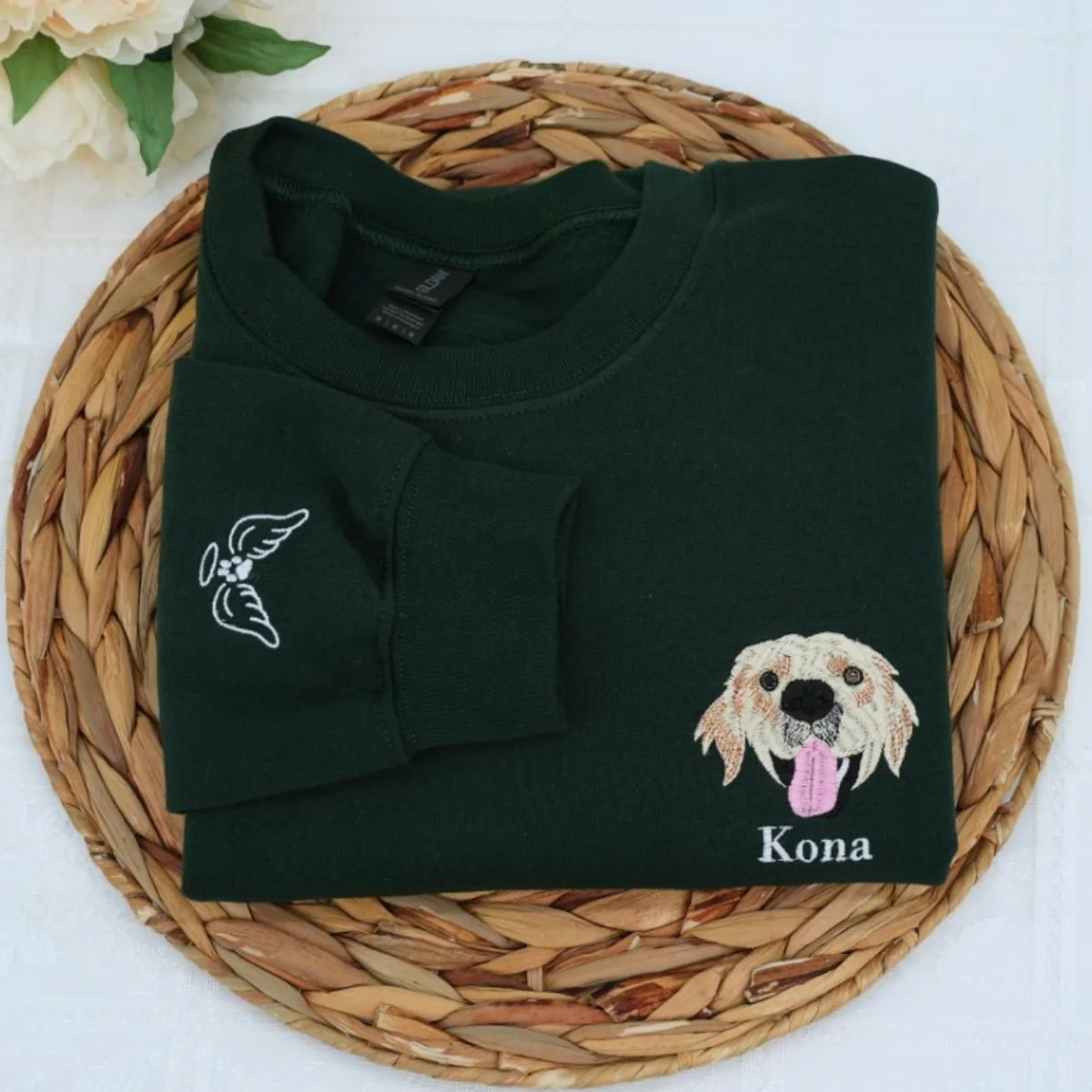 Custom Pet Portrait Sweatshirts - Dog Face Name Embroidered Sweaters - Personalized Dog Lover Gift - Image 3
