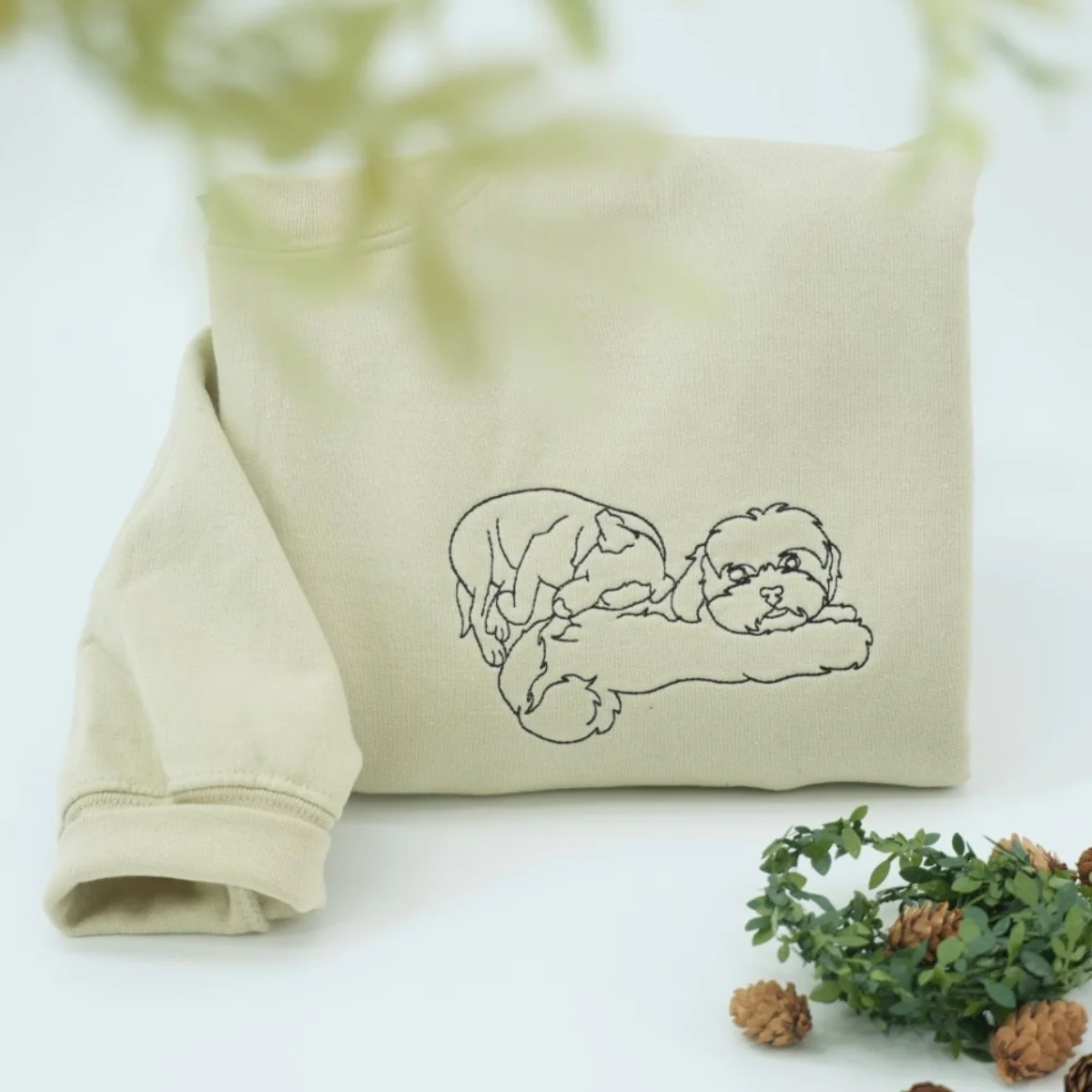 Custom Pet Portrait Sweatshirts - Dog Line Art Embroidered Shirts - Personalized Dog Lover Gift - Image 8