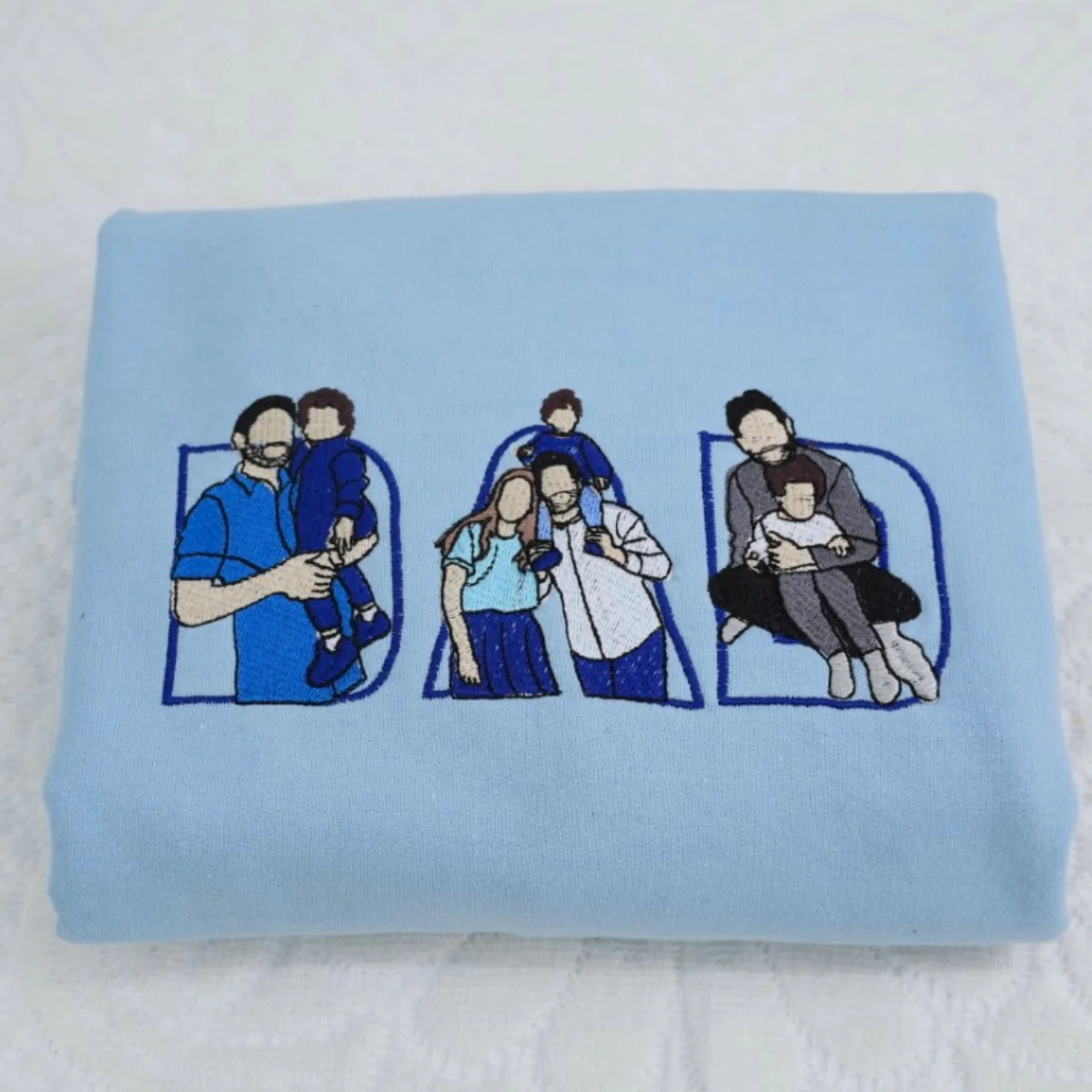 Custom Photo Dad Hoodies - Father Baby Bonding Embroidered Sweatshirts - Perfect New Dad Memory Gift - Image 10