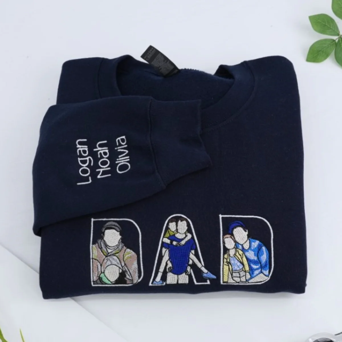Custom Photo Dad Hoodies - Father Child Adventure Embroidered Sweatshirts - Perfect Active Dad Memory Gift - Image 6