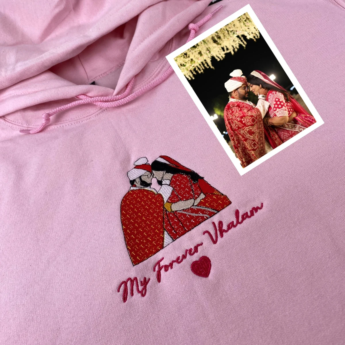 Custom Photo Hoodies for Couples - Personalized Embroidered Sweatshirts - Anniversary Valentine's Gift - Image 5