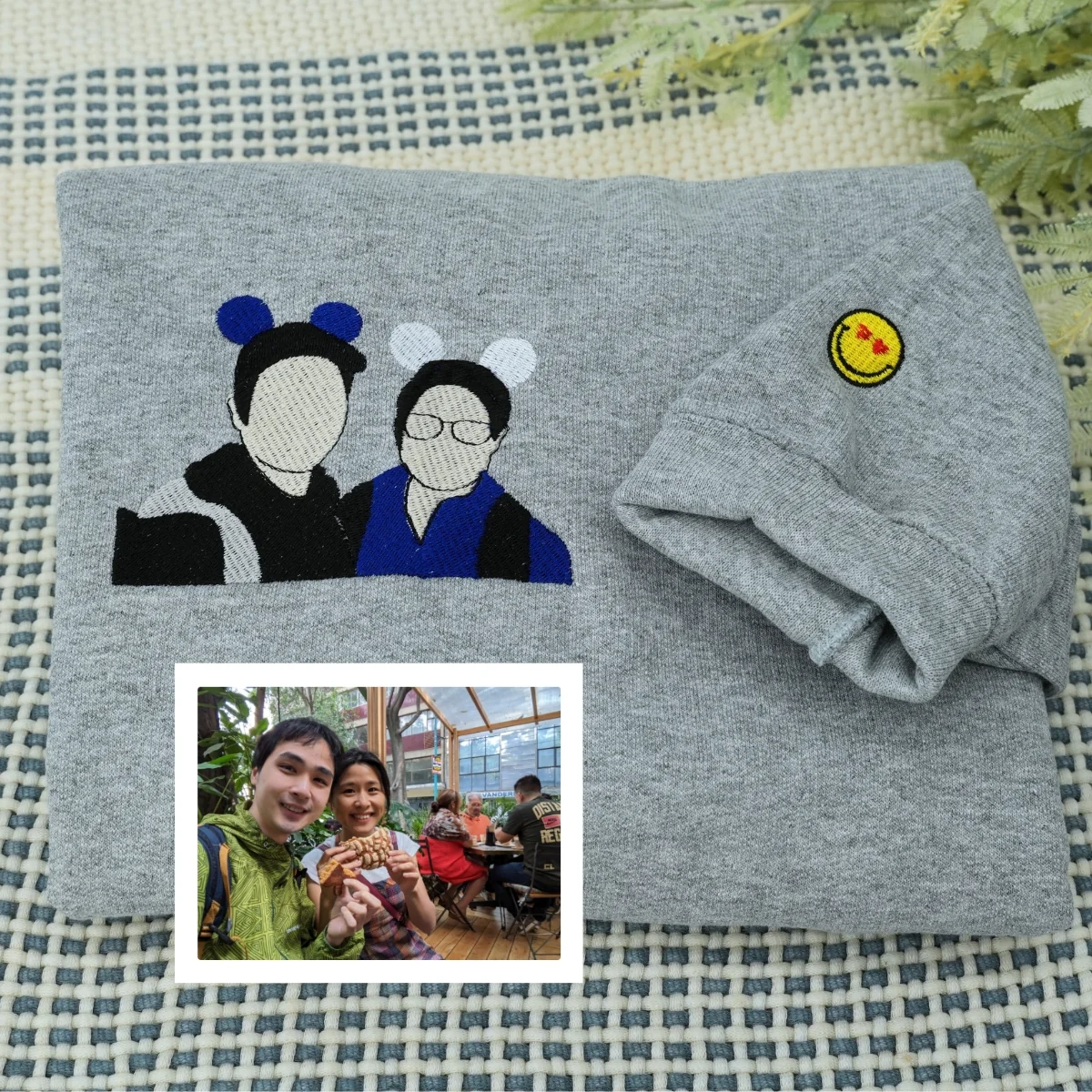 Custom Photo Hoodies for Couples - Personalized Embroidered Sweatshirts - Anniversary Valentine's Gift - Image 7