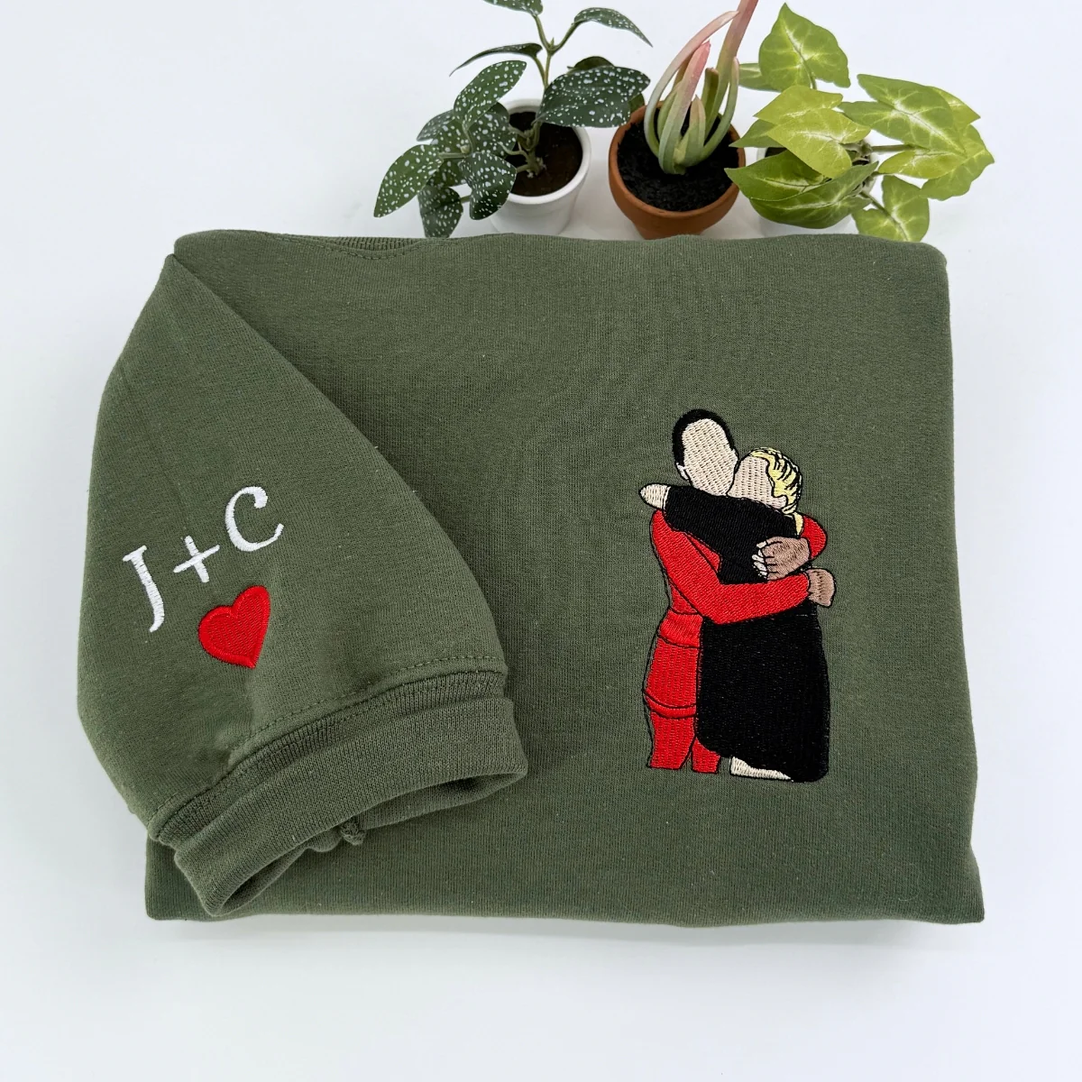 Custom Photo Hoodies for Couples - Personalized Embroidered Sweatshirts - Anniversary Valentine's Gift - Image 8