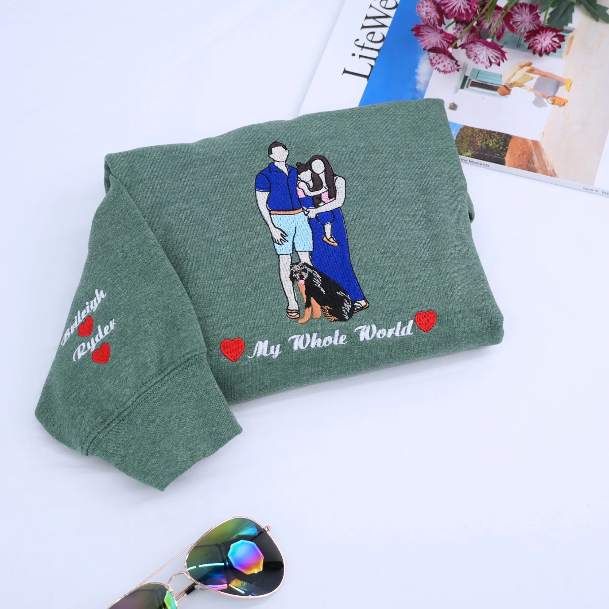 Custom Portrait Hoodie from Photo – Personalized Embroidered Sweatshirt for Best Friends, Teen Girls, or Sisters - Image 6