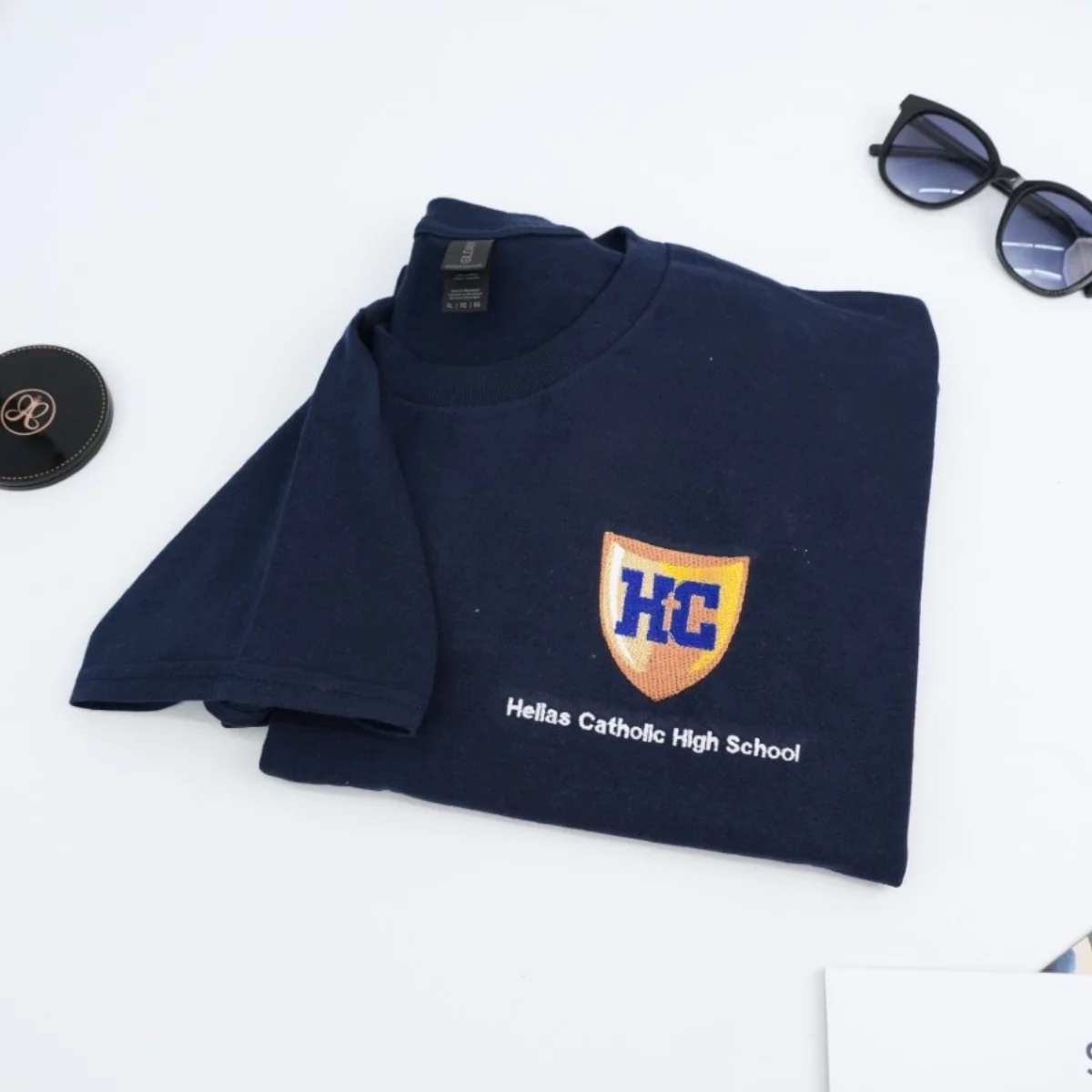 Custom School Logo T-Shirts - University Embroidered Educational Apparel - Perfect School Spirit Gift - Image 4