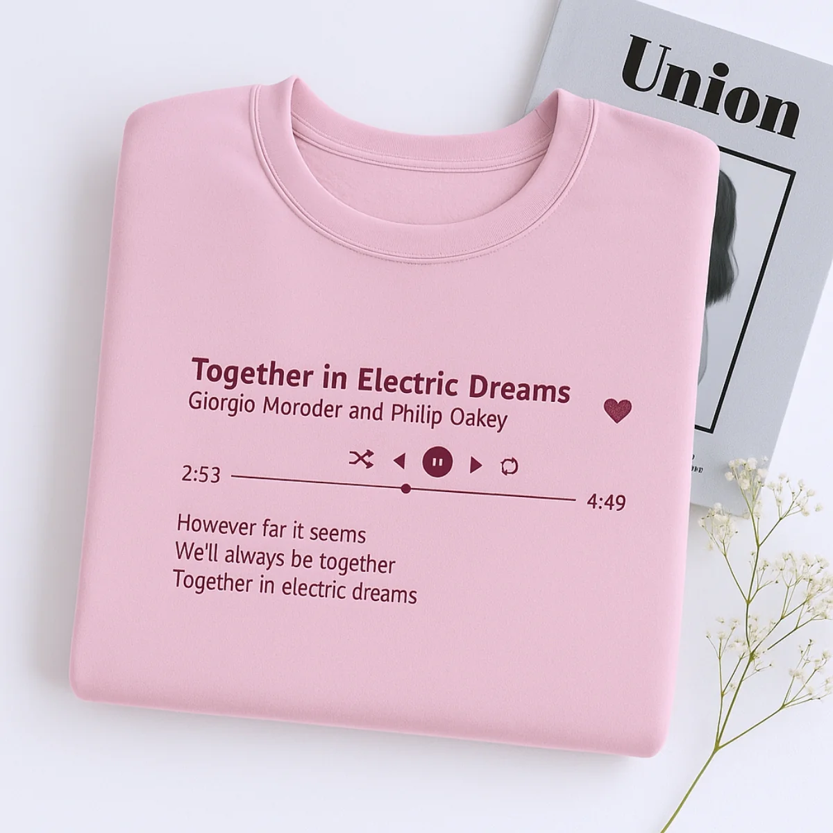 Custom Song Sweatshirts - Your Favorite Song Embroidered Music Player - Personalized Music Gift - Image 6